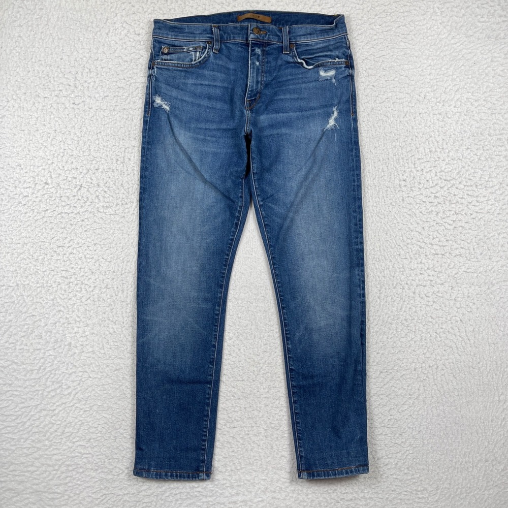 Joe's Jeans Brixton Mens 32x27 Blue Slim Straight Distressed Denim Street Indie